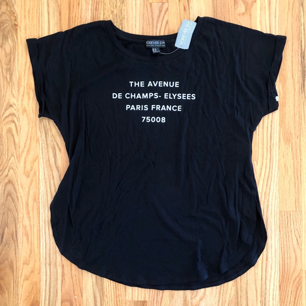 Forever 21 Black Graphic Tee